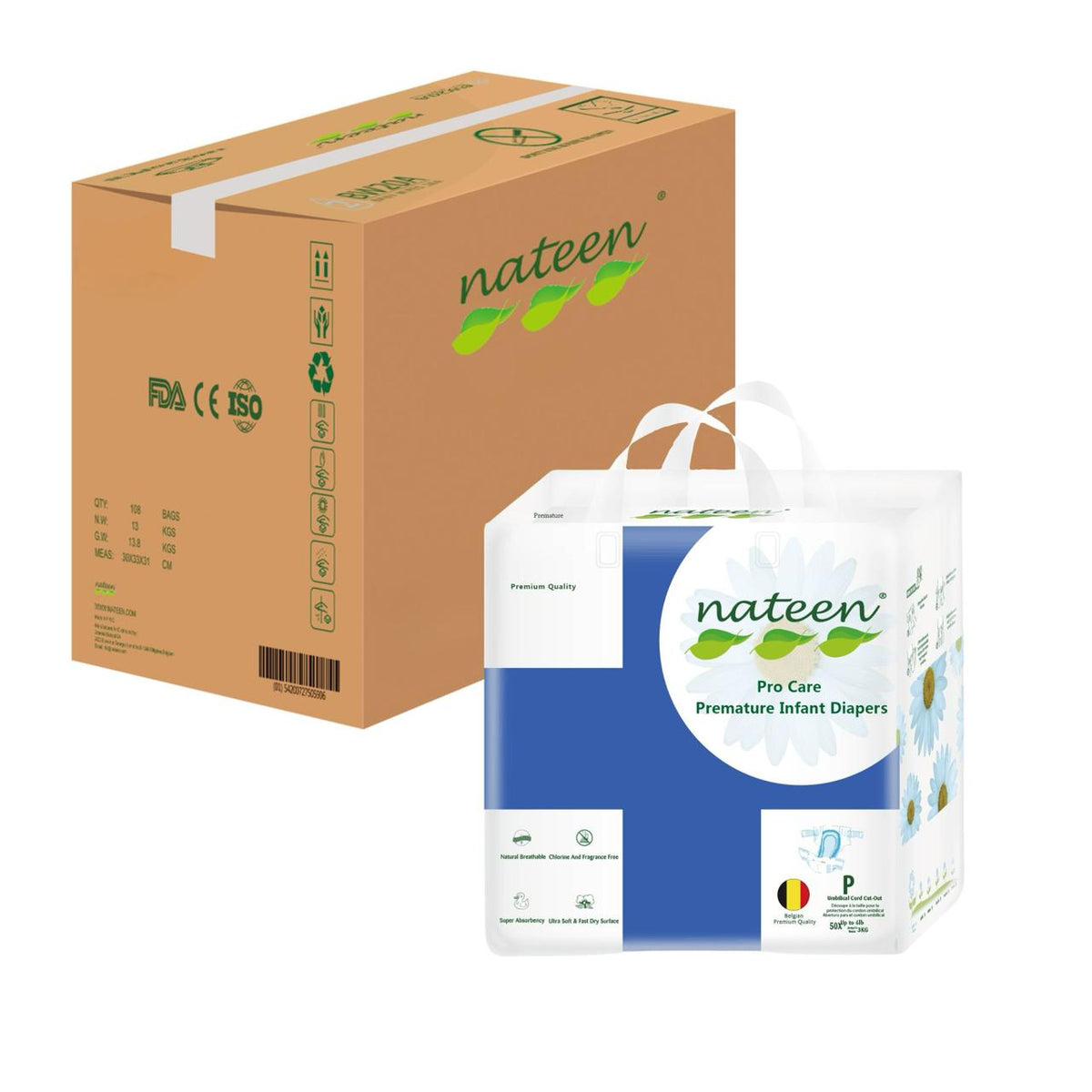 Pañal Ecológico Bebé Nateen Prematuro