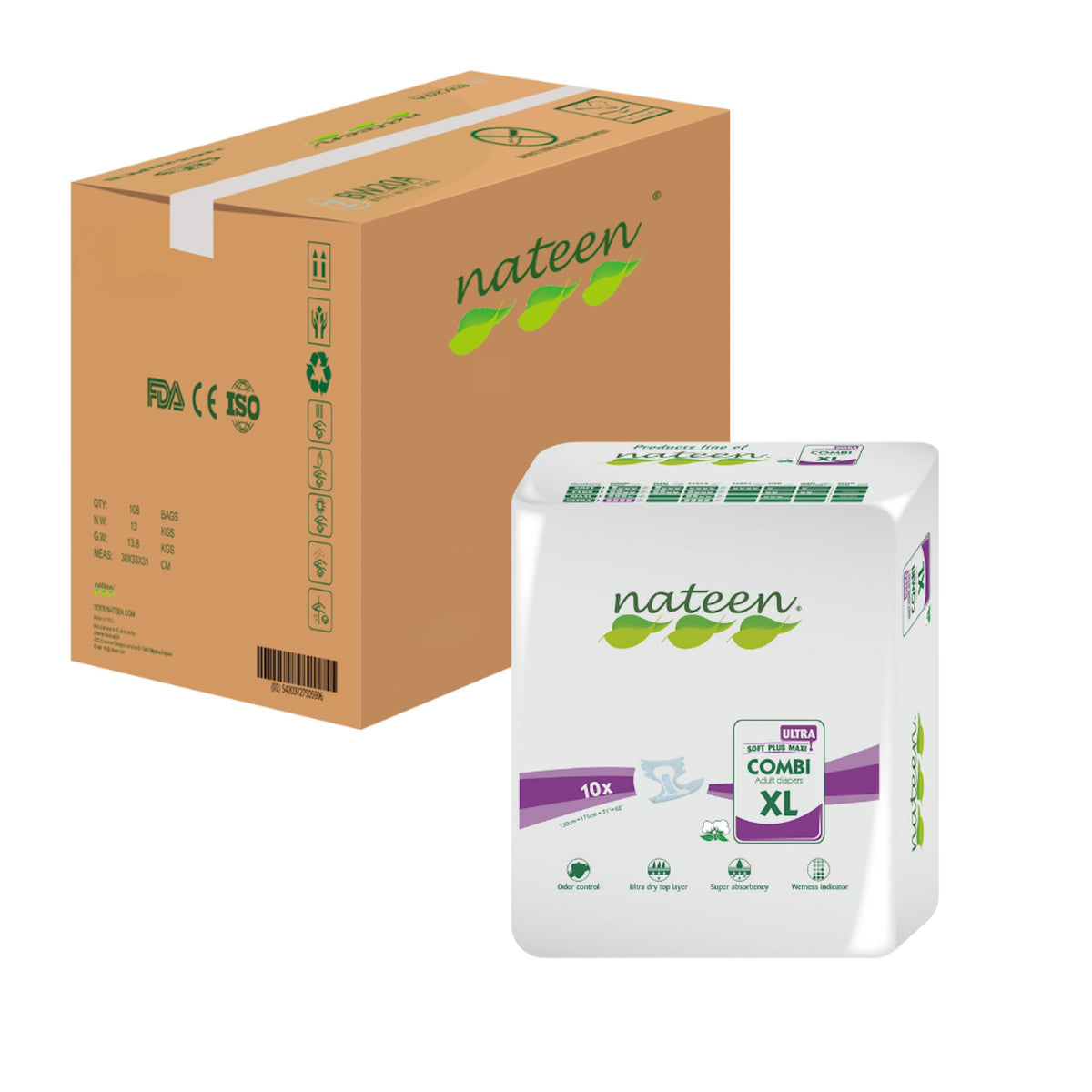 Pañal Combi X-Ultra Nateen XL