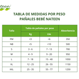 Pañal Ecológico Bebé Nateen M- 144 unidades