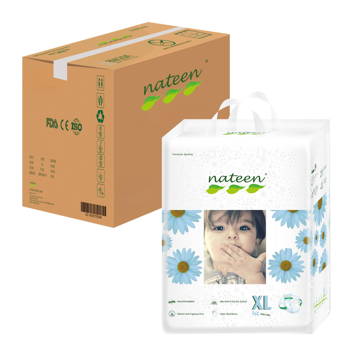 Pañal Ecológico Bebé Nateen XL